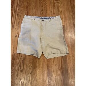 Tommy Bahama Men's Chino Shorts Silk Linen Blend Size 38 Beach Preppy Classic